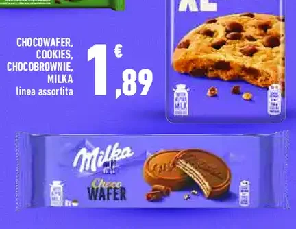 Chocowafer, cookies, chocobrownie Milka