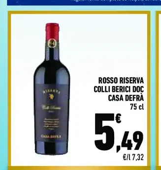 Rosso Riserva Colli Berici DOC Casa Defrà