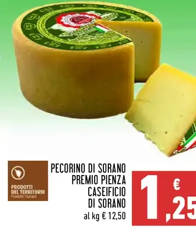Pecorino di Sorano premio di Pienza caseificio di Sorano