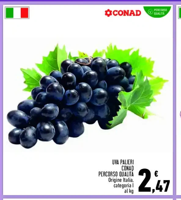Uva Palieri Conad percorso qualità