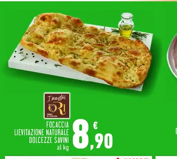 Focaccia lievitazione naturale dolcezze Savini