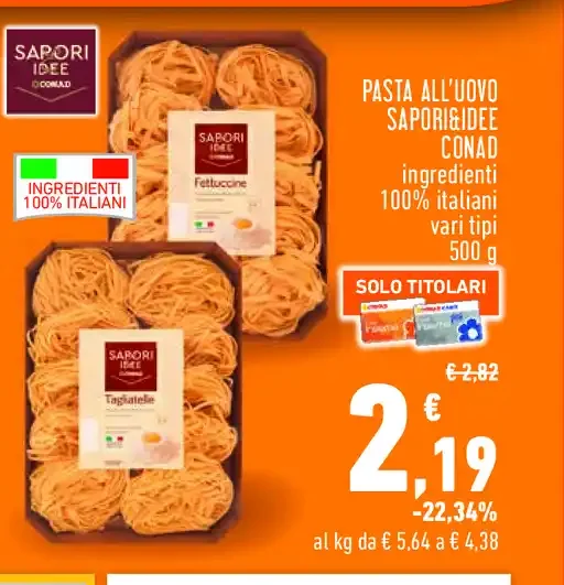 Pasta all'uovo Sapori Idee Conad
