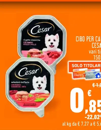 Cibo per cani Cesar