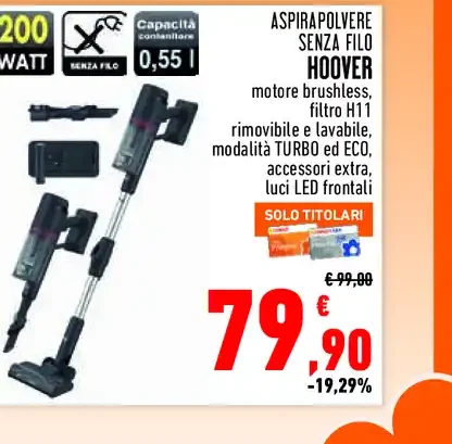 Aspirapolvere senza filo Hoover