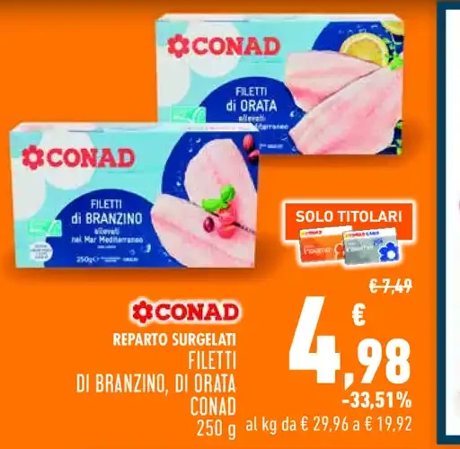 Filetti di branzino e orata Conad