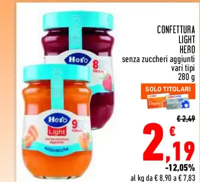 Confettura light Hero