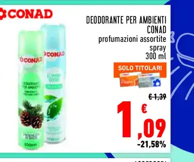 Deodorante per ambienti Conad