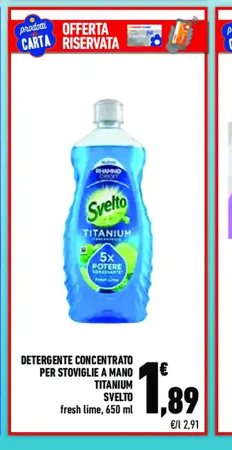 Detergente concentrato per stoviglie a mano Svelto