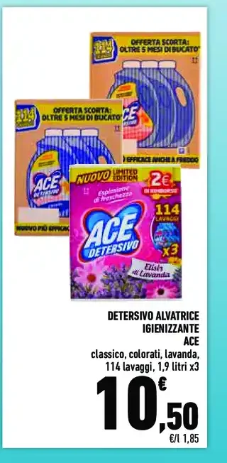Detersivo alvatrice igienizzante Ace