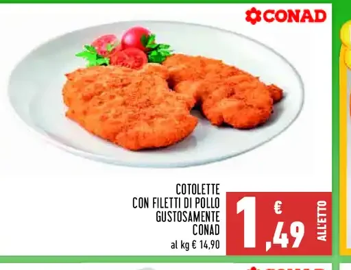 Cotolette con filetti di pollo