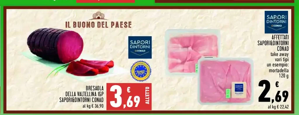 Bresaola della Valtellina IGP Saporidintorni Conad
