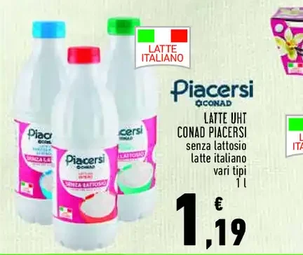 Latte UHT Conad Piacersi senza lattosio