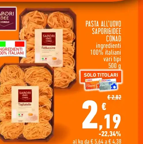Pasta all'uovo Sapori Idee Conad