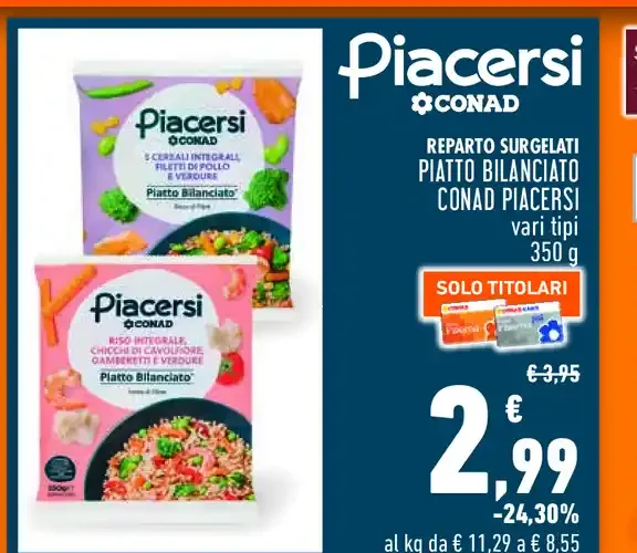 Piatto bilanciato Piacersi Conad