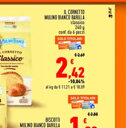 Cornetto Mulino Bianco Barilla