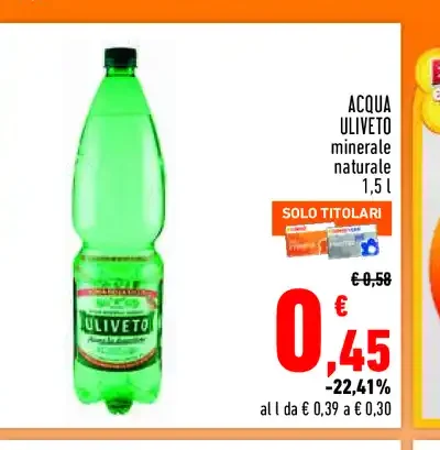 Acqua Uliveto minerale naturale