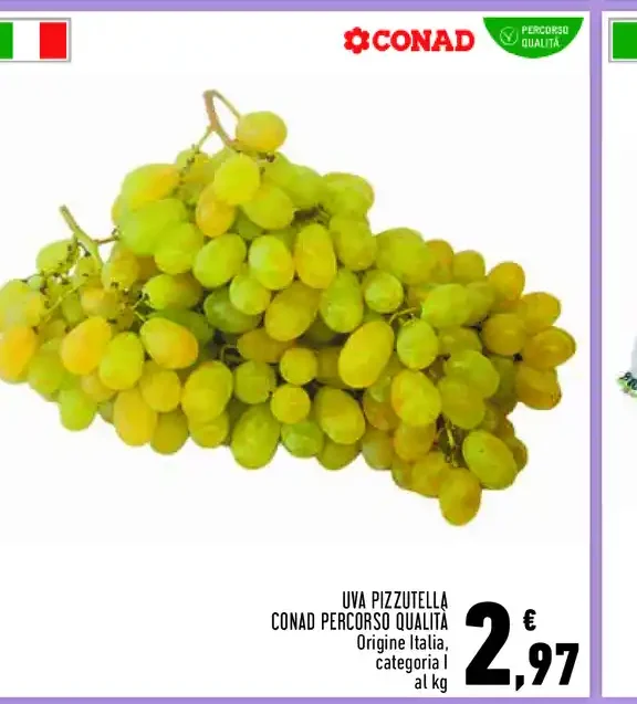 Uva Pizzutella Conad percorso qualità