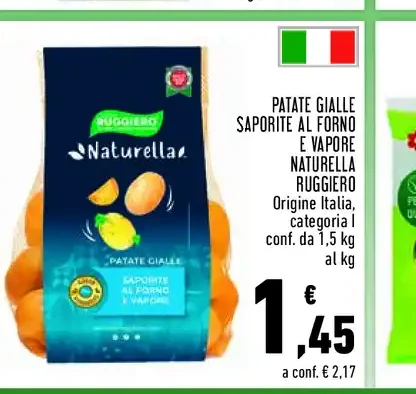 Patate Gialle Sapori al Forno e Vapore Naturella Ruggero