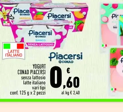 Yogurt Conad Piacersi senza lattosio