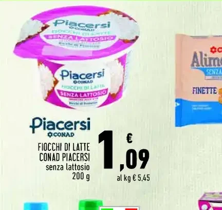 Fiocchi di latte Conad Piacersi senza lattosio