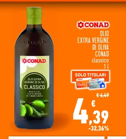 Olio extravergine di oliva Conad