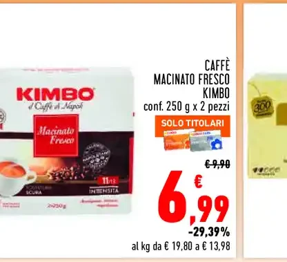 Caffè macinato fresco Kimbo