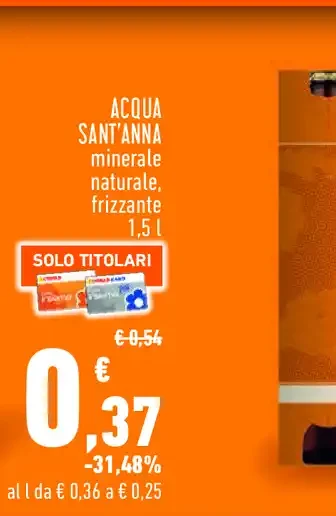Acqua minerale naturale frizzante Sant'Anna