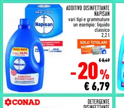 Additivo disinfettante Napisan
