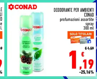 Deodorante per ambienti Conad