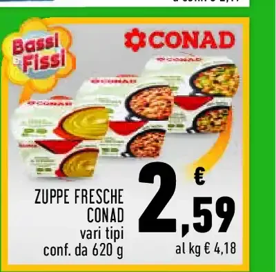 Zuppe fresche Conad vari tipi