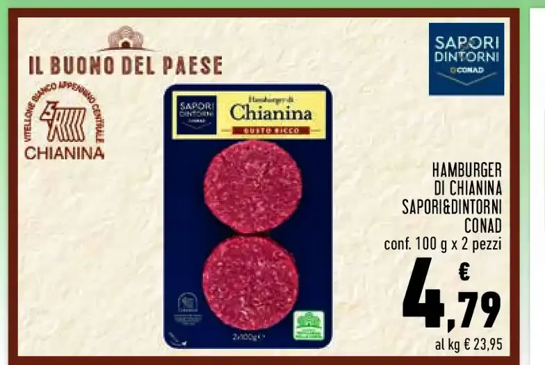 Hamburger di Chianina Sapori&Dintorni Conad