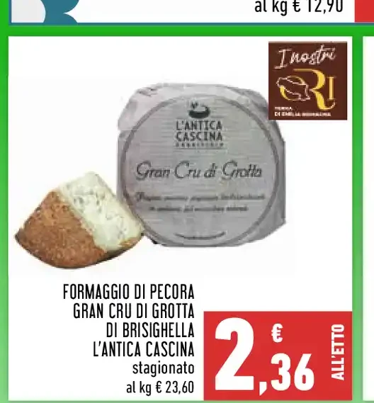 Formaggio di pecora Gran Cru di Grotta di Brisighella