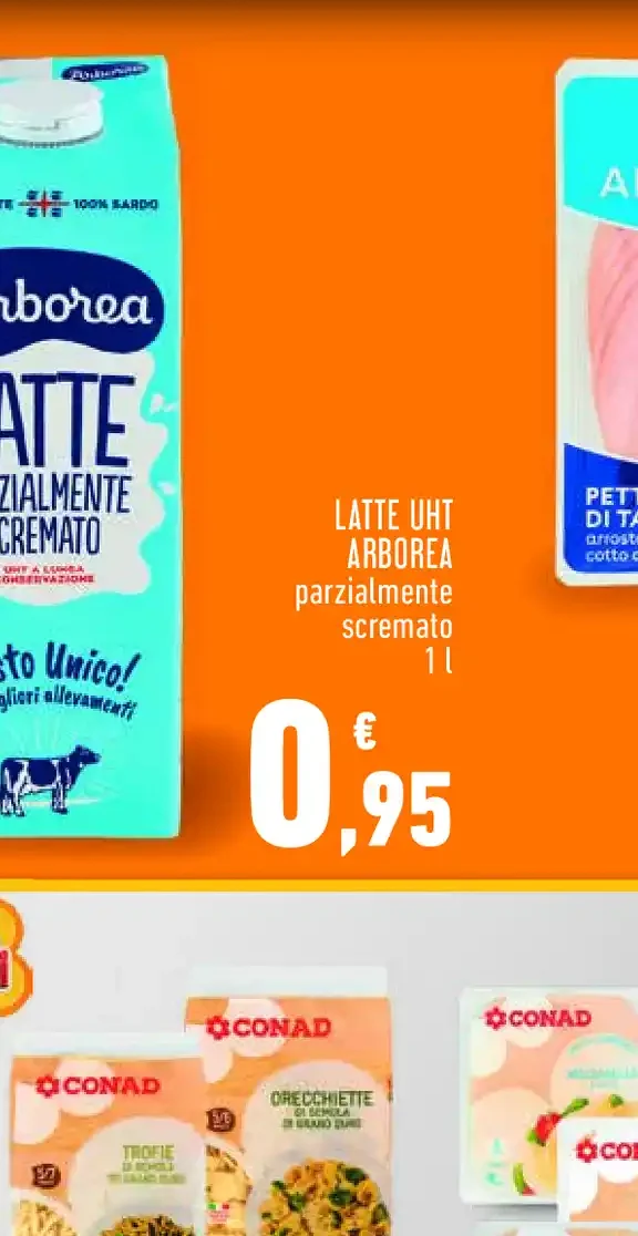 Latte UHT Arborea parzialmente scremato