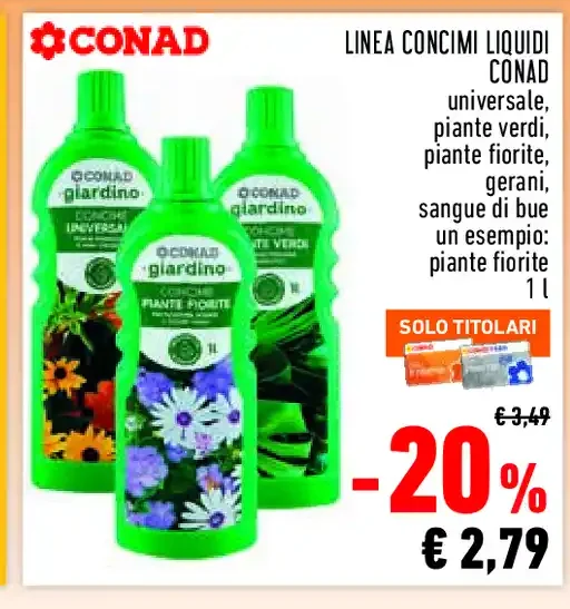 Concimi liquidi Conad Giardino