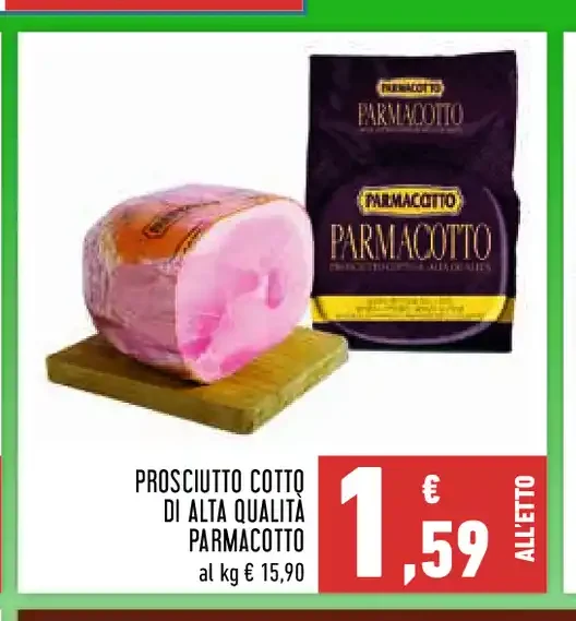 Prosciutto cotto di alta qualità Parmacotto