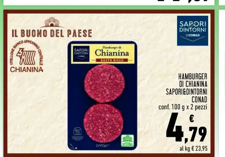 Hamburger di Chianina Sapori&Dintorni Conad