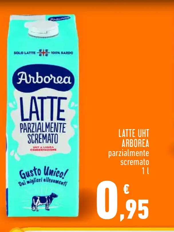 Latte UHT Arborea parzialmente scremato