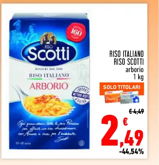 Riso italiano Riso Scotti Arborio