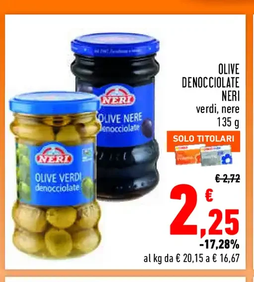 Olive denocciolate Neri