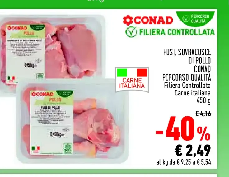 Fusi e sovracosce di pollo Conad