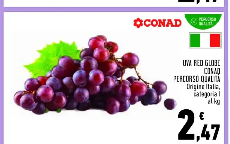 Uva Red Globe Conad Percorso Qualità