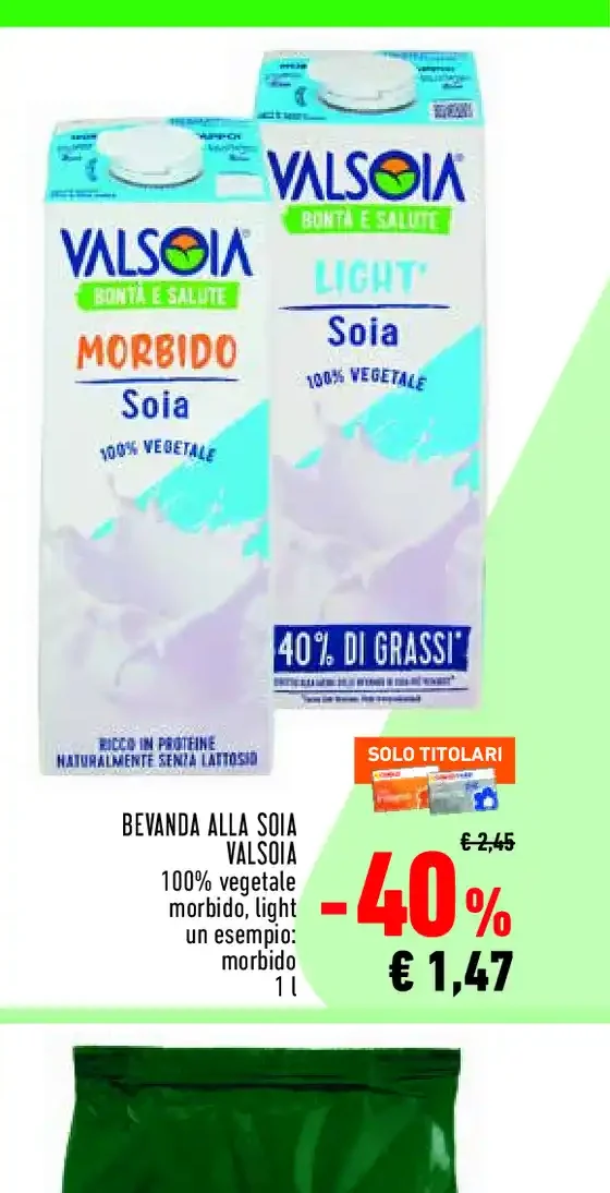 Bevanda alla soia Valsoia