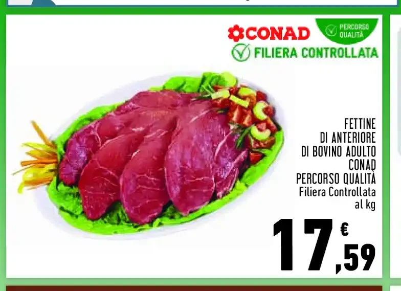 Fettine di anteriore di bovino adulto Conad