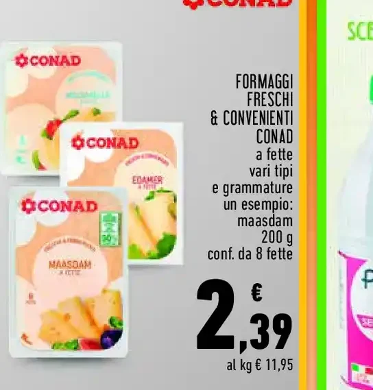Formaggi freschi e convenienti Conad