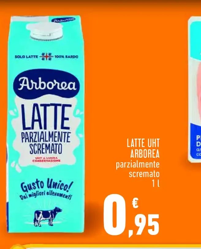 Latte UHT Arborea parzialmente scremato