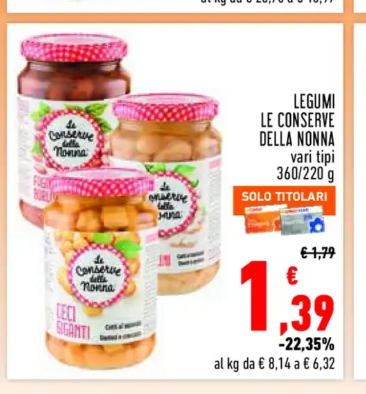 Legumi in conserva