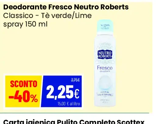 Deodorante Fresco Neutro Roberts