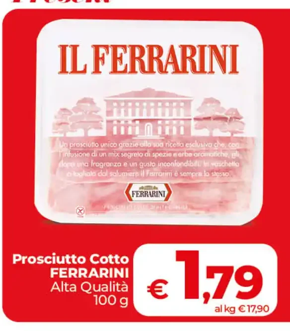 Prosciutto cotto Ferrarini Alta Qualità