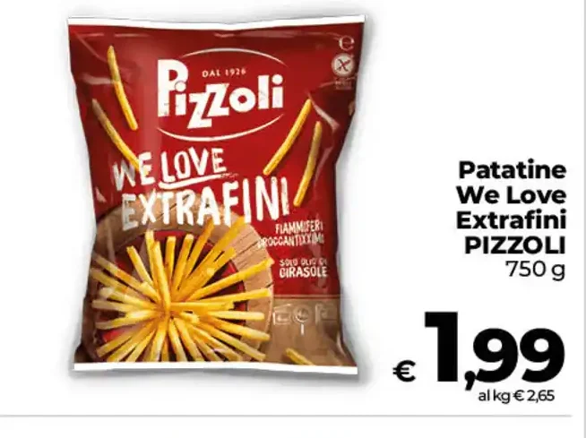 Patatine We Love Extrafini Pizzoli