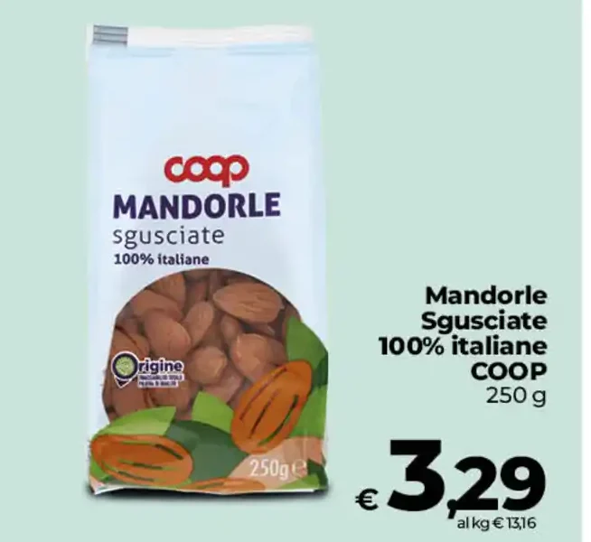 Mandorle sgusciate 100% italiane Coop